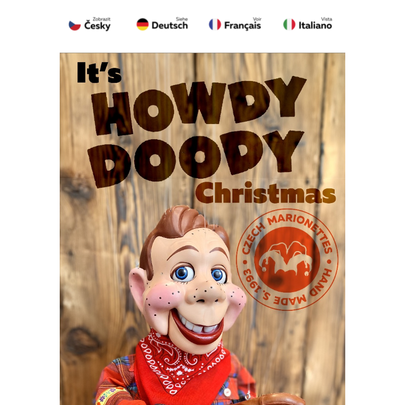 Howdy Doody Marionette with delivery by Christmas__