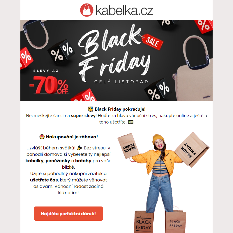 Black Friday pokračuje - slevy na kabelky