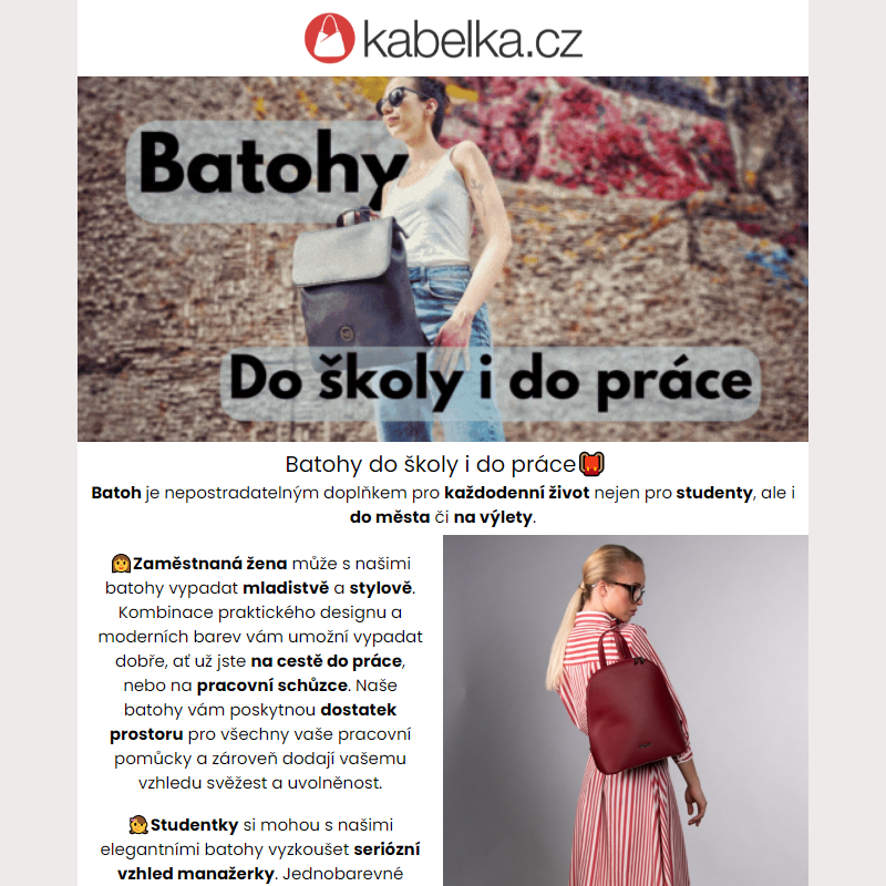 Do města, do práce i do školy | Batohy pro každého