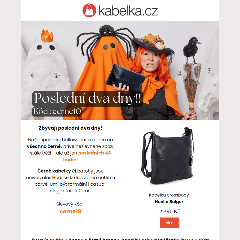 Posledních 48h Halloweenských slev na Kabelka.cz