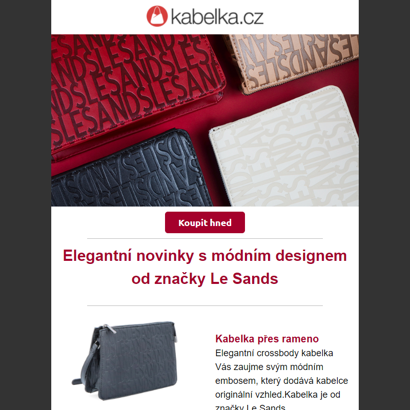 Podívejte se na elegantní novinky od Kabelka.cz