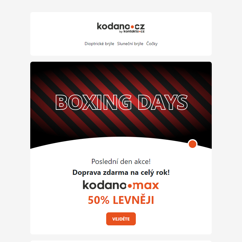 Poslední den akce! BOXING DAYS - kodano.cz