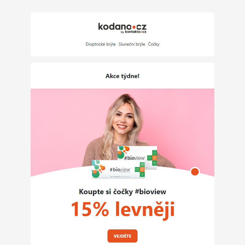 Koupte si čočky #bioview 15% levněji!