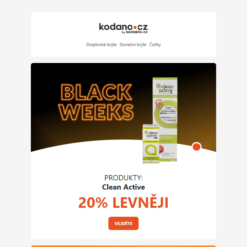 Produkty Clean Active 20% levněji _