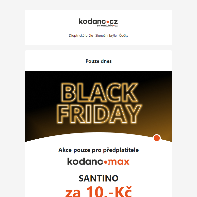 Black Friday: Obruby Santino za 10,-Kč!