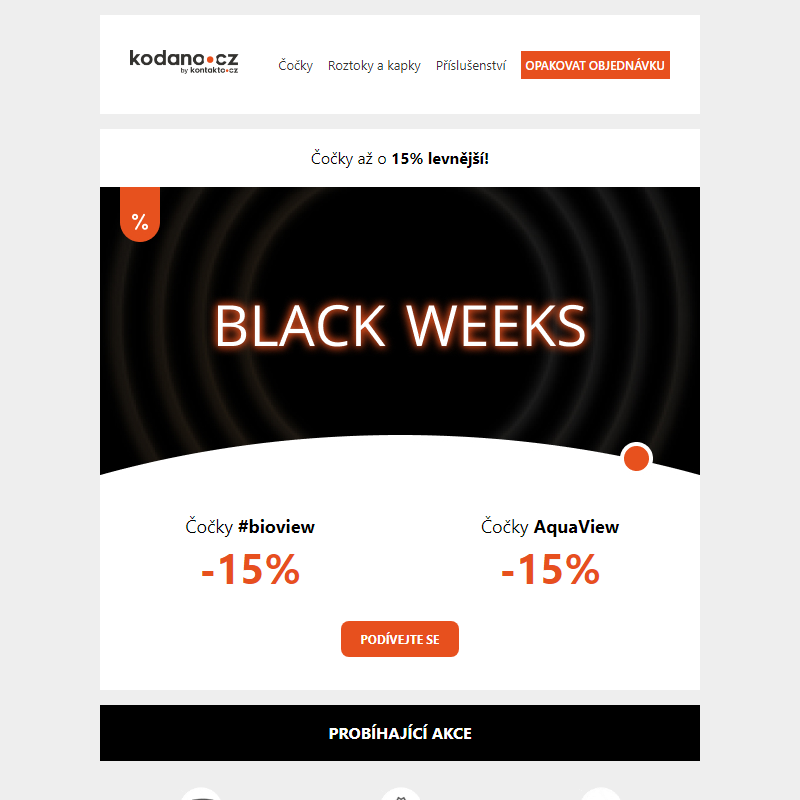 BLACK WEEKS | Čočky až o 15% levnější!