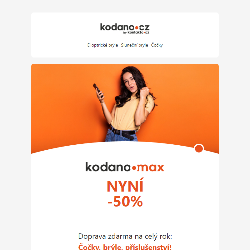 kodano.max -50% | Doprava zdarma na celý rok!