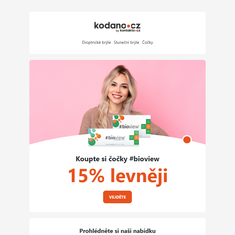 Koupte si čočky #bioview 15% levněji!