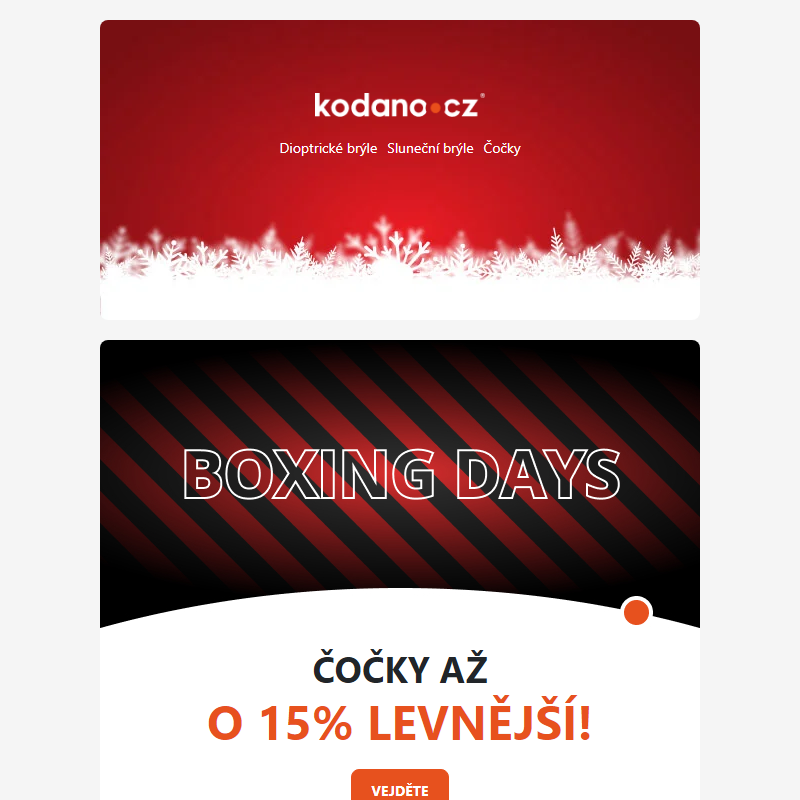 BOXING DAYS _ Čočky až  o 15% levnější!