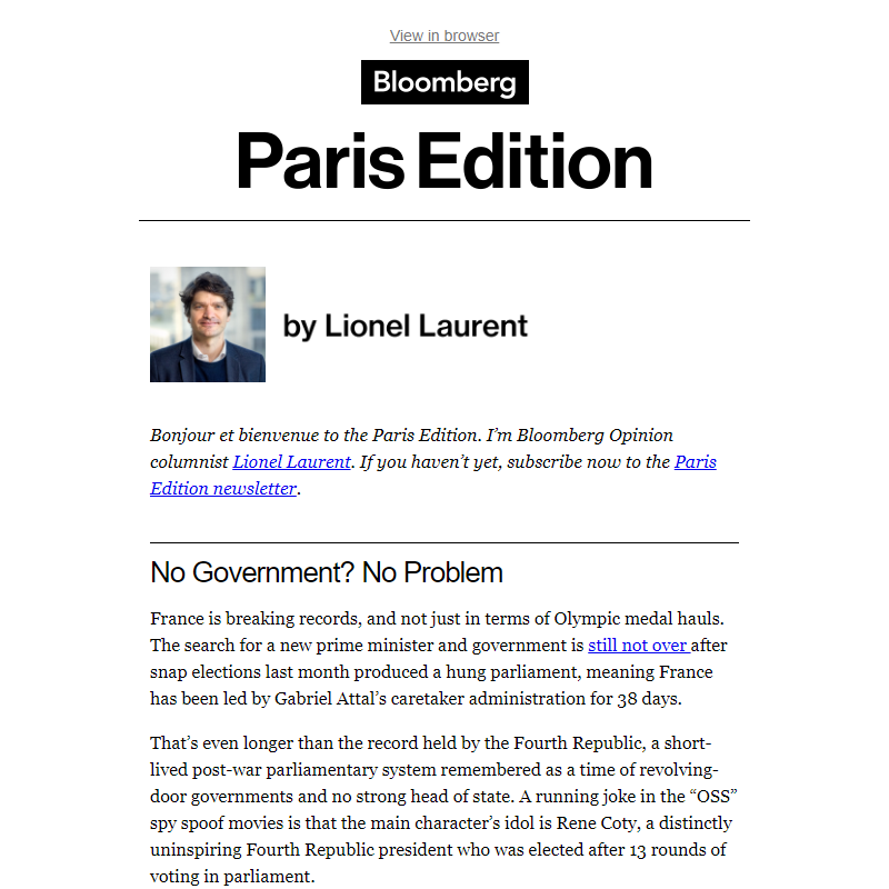 Paris Edition: No government? No problem