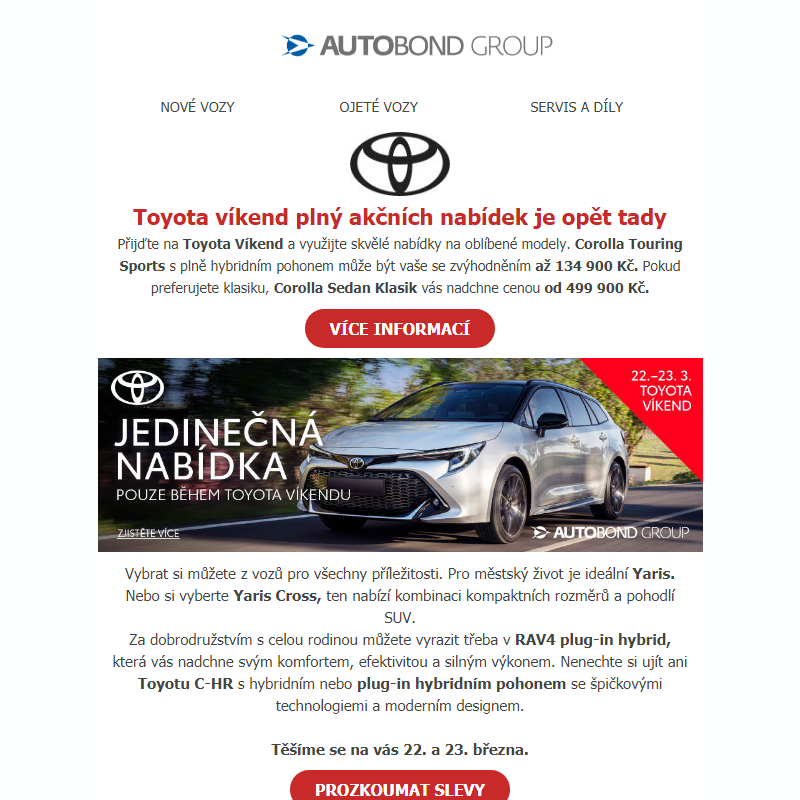 Nadupaný Toyota víkend je opět tady! Jaké nabídky na vás čekají?