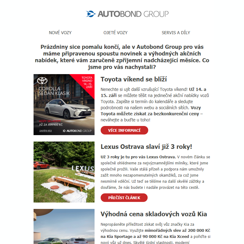 Nepropásněte skvělé akce a novinky z Autobond Group!