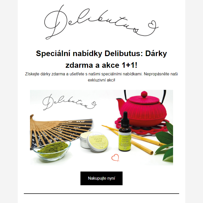 Speciální nabídky Delibutus: Dárky zdarma a akce 1+1!