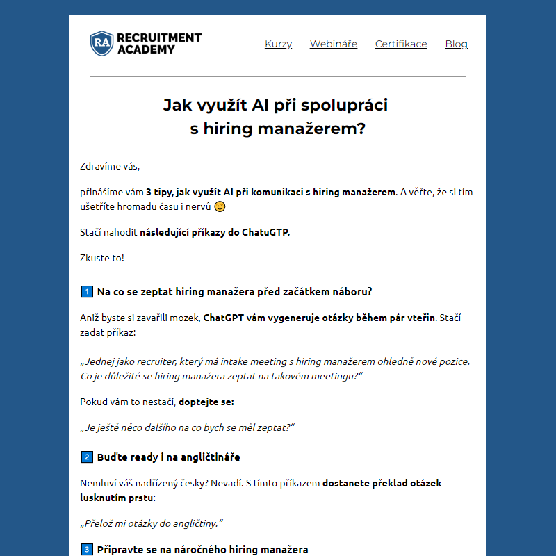 _AI TIP: Jak zazářit při spolupráci s hiring manažerem?