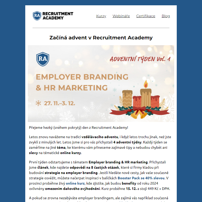 Adventní týden vol. 1: Employer branding & HR marketing