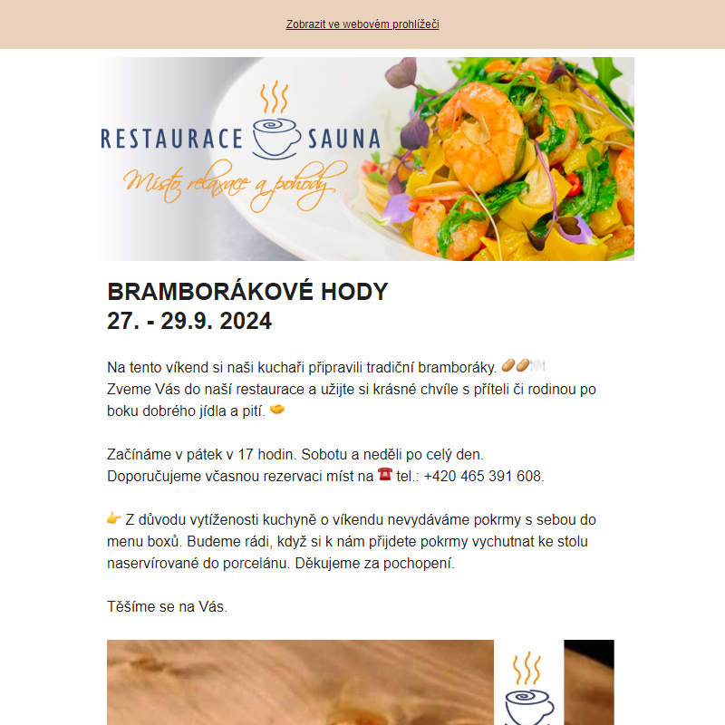 BRAMBORÁKOVÉ HODY l 27. - 29.9. 2024, SOBOTA 28.9. 2024 STÁTNÍ SVÁTEK - OTEVŘENO, POSLEDNÍ BURČÁK