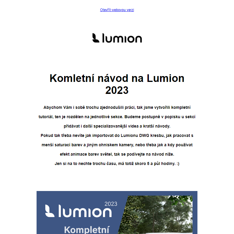 Kompletní návod na Lumion
