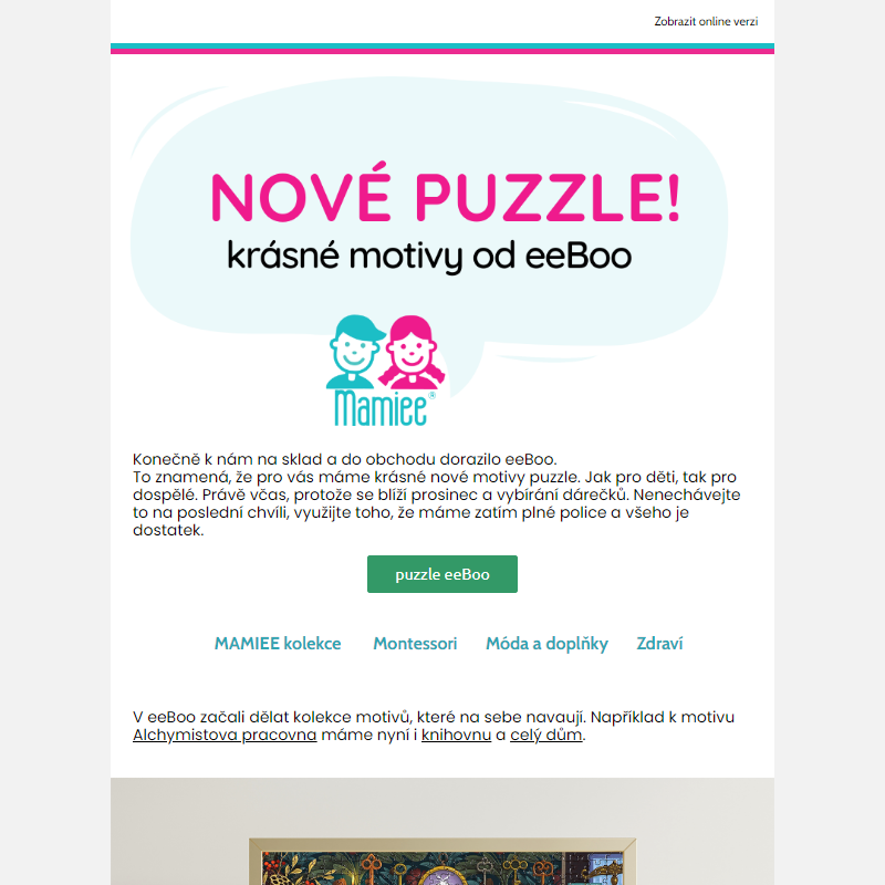 Novinky od eeBoo, puzzle pro prcky i pro dospělé. Poskládejte kolekce, které na sebe navazují ___