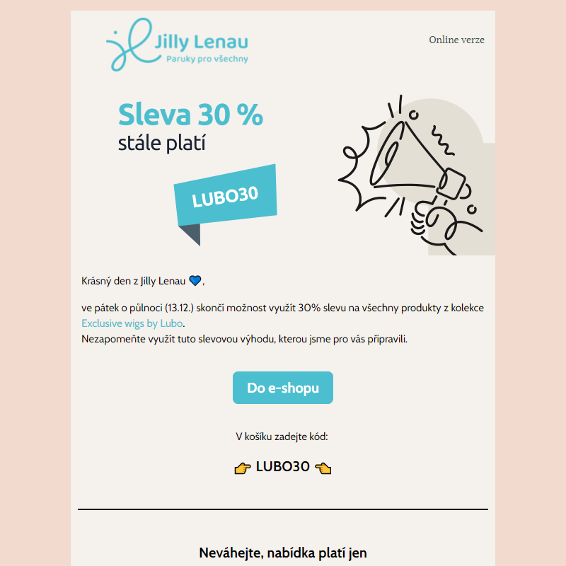 _30% sleva už jen do páteční půlnoci (13.12.)