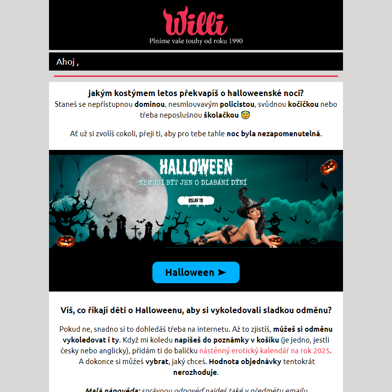 Halloween – vykoleduj si svůj kalendář