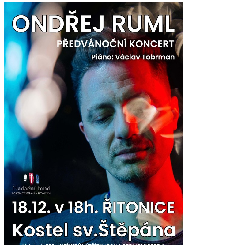 Pozvánka na koncert Ondřeje Rumla do Řitonic