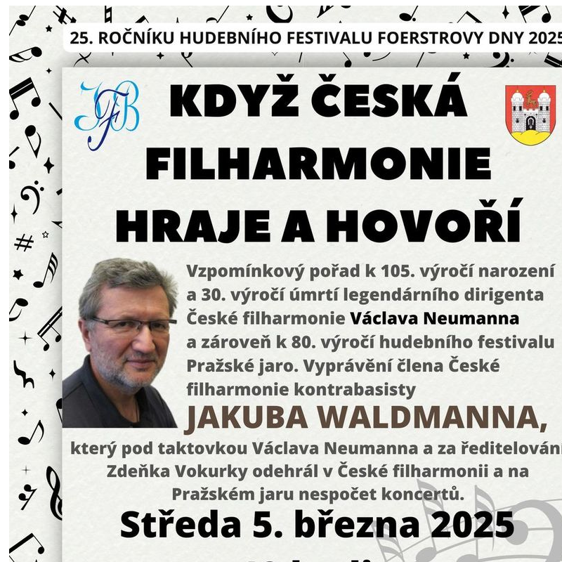 Pozvánka na pořad Česká filharmonie hraje a hovoří