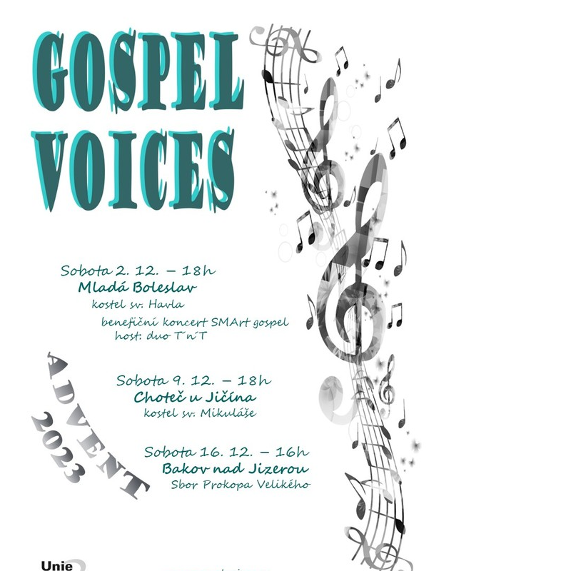 Pozvánka na adventní koncerty Gospel voices