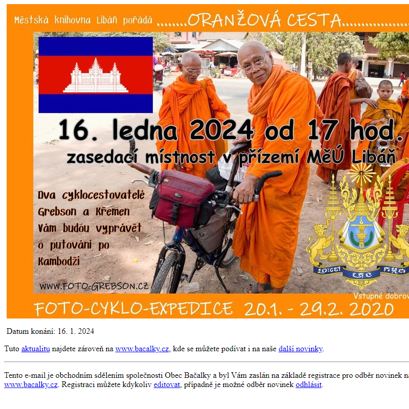 Cestopisná cyklo přednáška o Kambodži