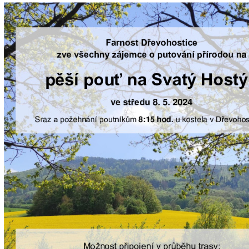 Plakát Pouť na sv. Hostýn