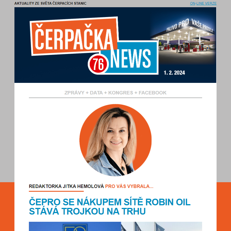 č. 76 – Čepro bude trojkou na trhu... a další zprávy