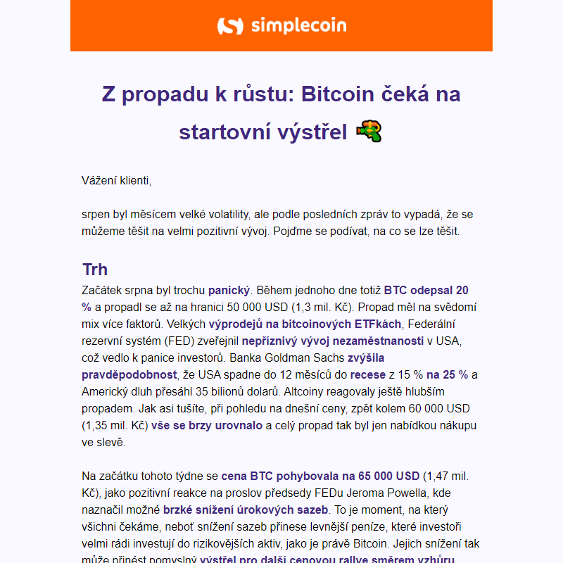 Z propadu k růstu: Bitcoin čeká na startovní výstřel _