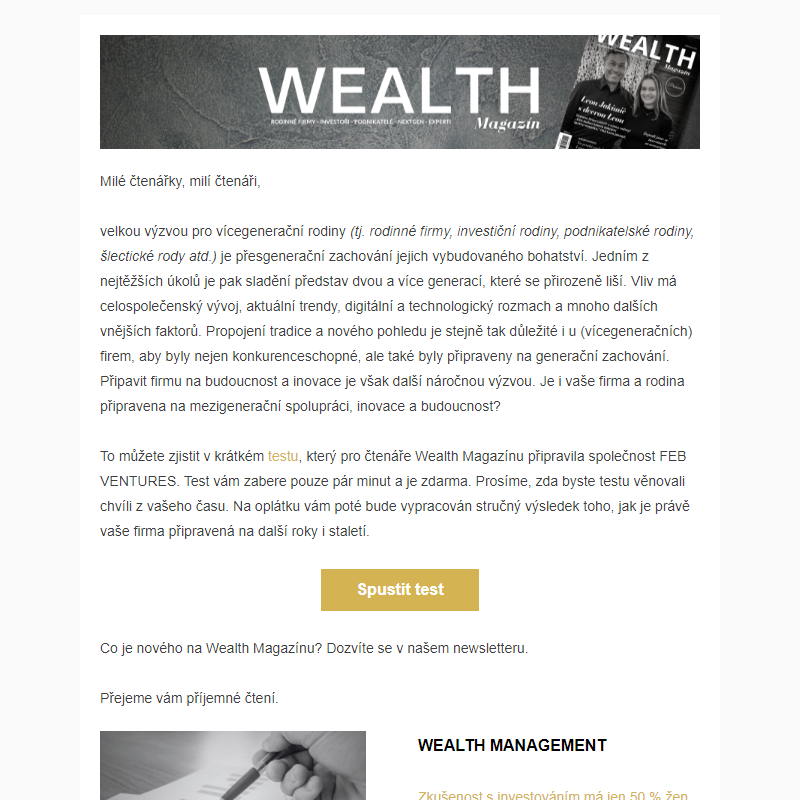 _ Wealth Magazín - News 1 / Červen