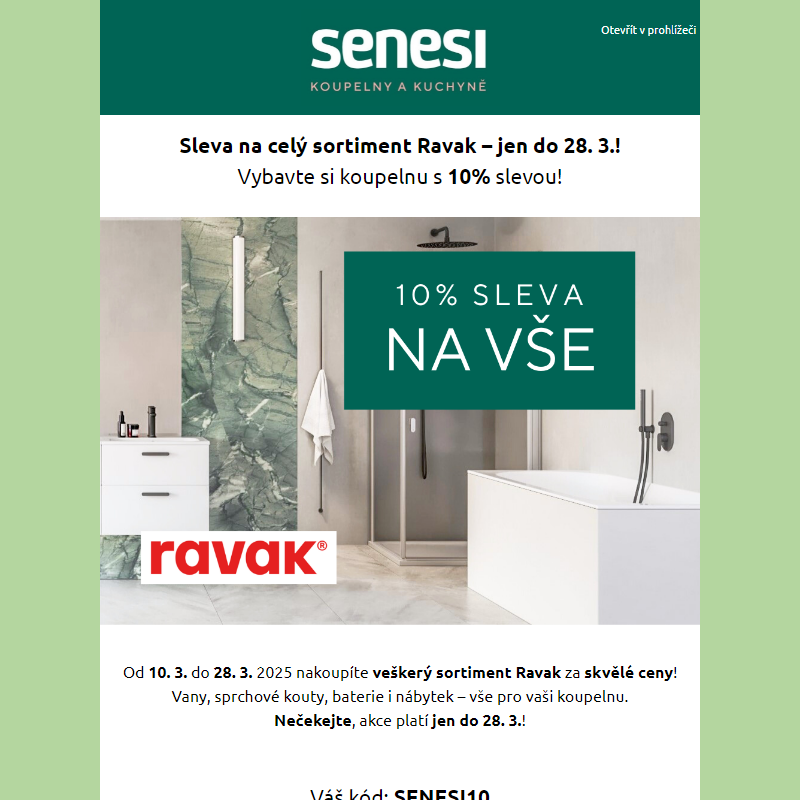 Ušetřete s Ravakem – sleva 10 % do 28.3.