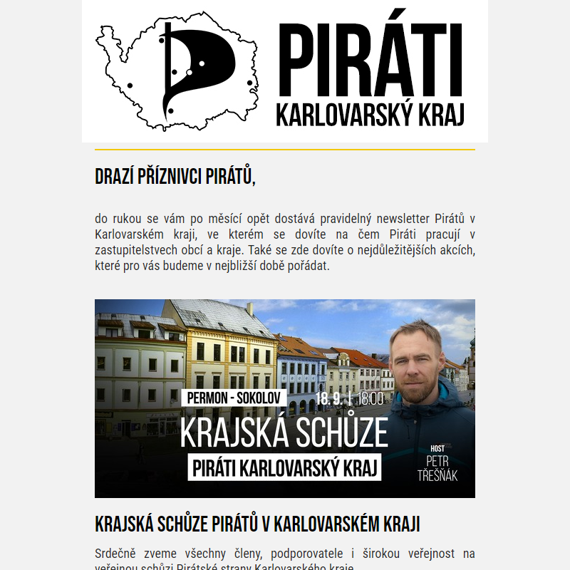 Novinky Piráti Karlovarský kraj - září