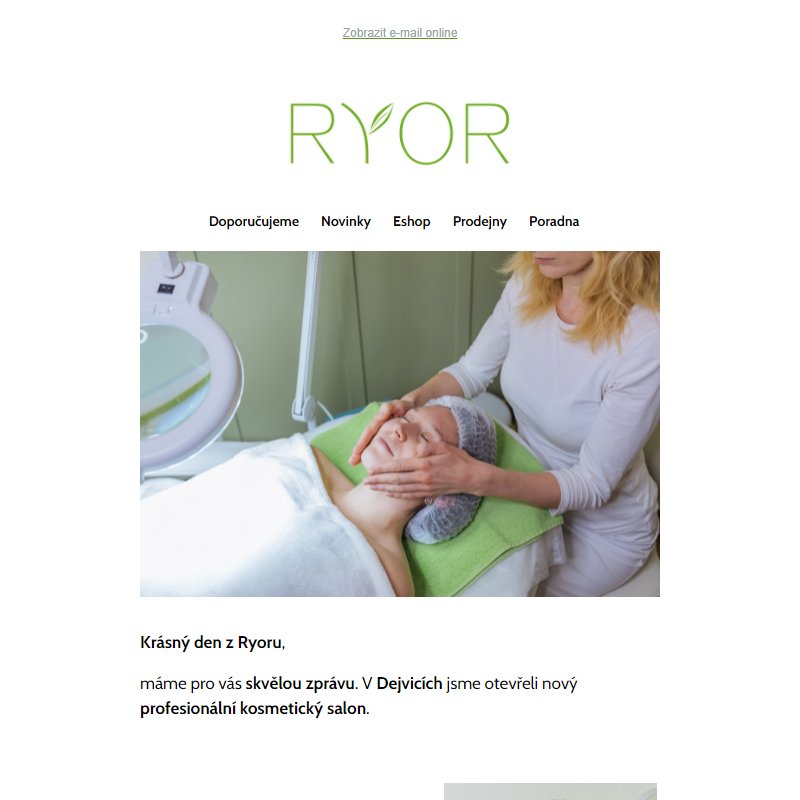 Ryor News - Nový kosmetický salon v Dejvicích