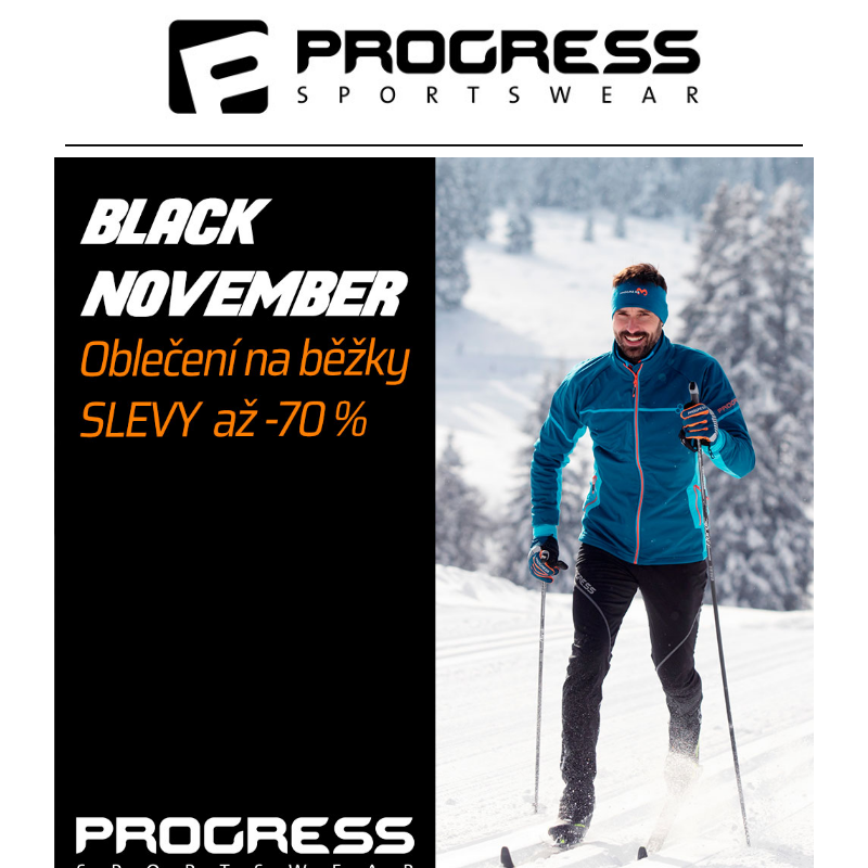 Oblečení na běžky se slevou až -70 % - Black November