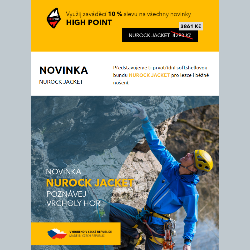 Novinka Nurock Jacket | Na vrcholy hor s prvotřídní softshellkou