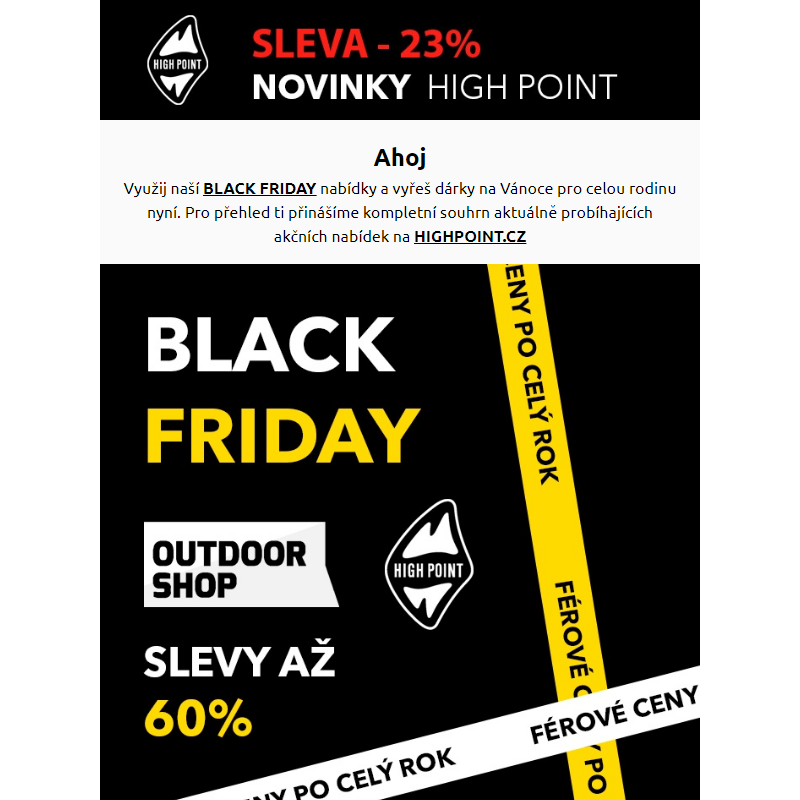 Black Friday - Slevy až 60%