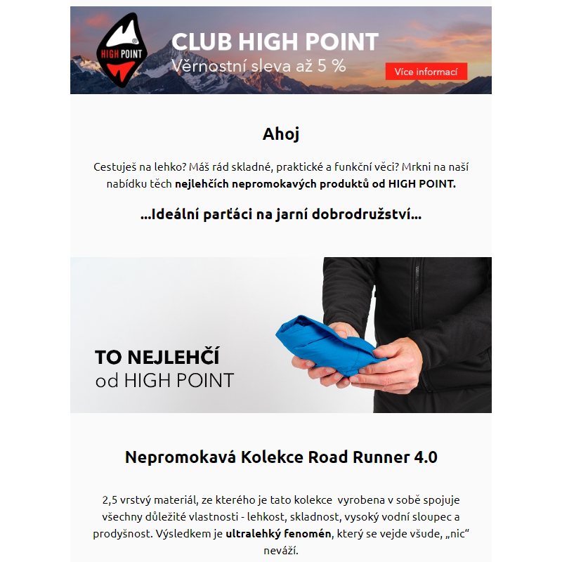 Nejlehčí jarní produkty od HIGH POINT