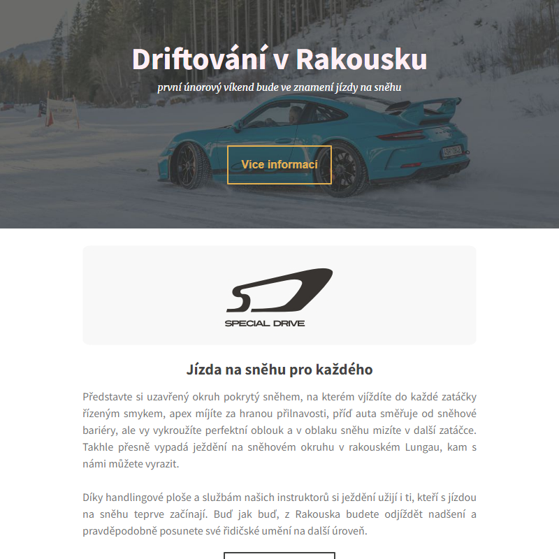 Už to víte? Registrace na Driftování v Rakousku je v plném proudu.