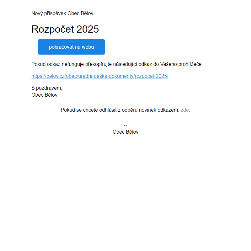 Rozpočet 2025