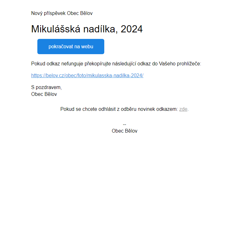 Mikulášská nadílka, 2024