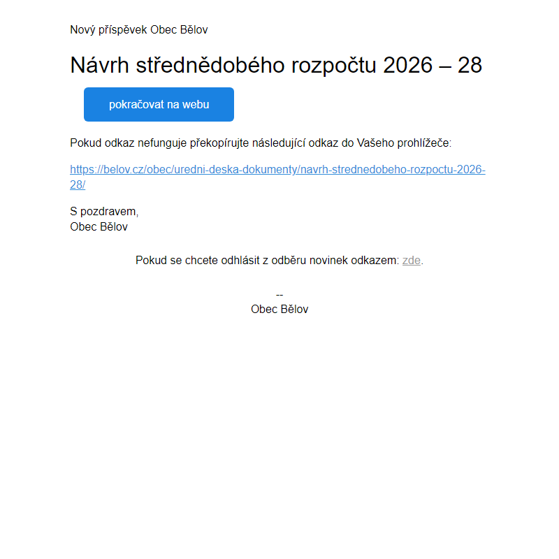 Návrh střednědobého rozpočtu 2026 – 28