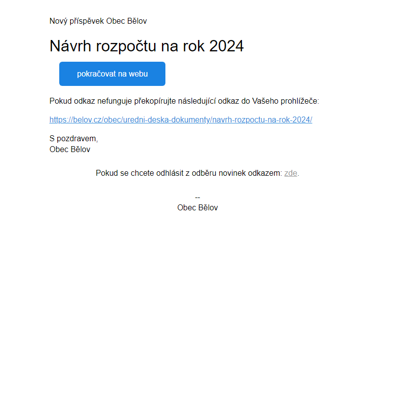 Návrh rozpočtu na rok 2024