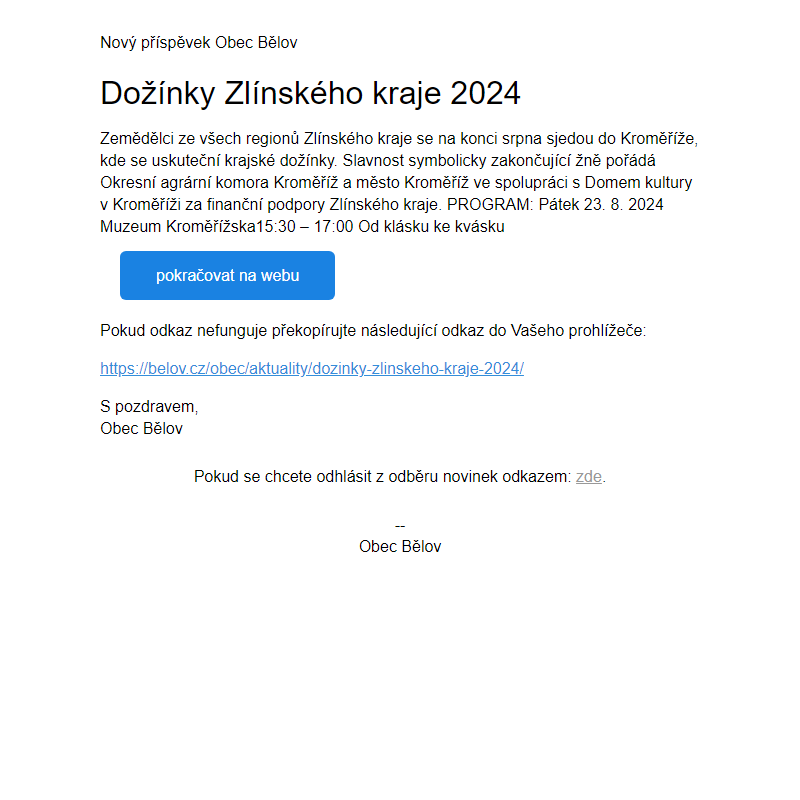 Dožínky Zlínského kraje 2024