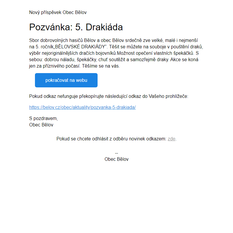 Pozvánka: 5. Drakiáda