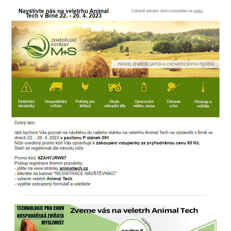 Máme pro Vás zlevněné vstupenky na veletrh Animal Tech v Brně