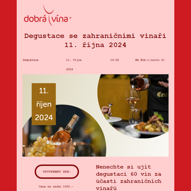 Degustace se zahraničními vinaři 11. října 2024