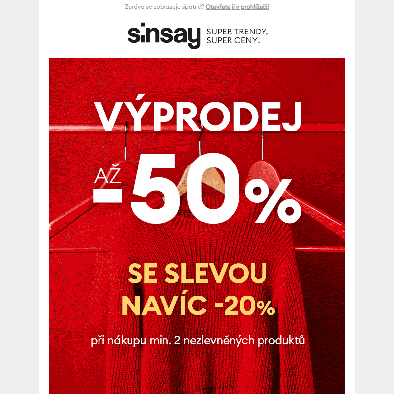 _ NAVÍC -20% na Výprodej až -50% _