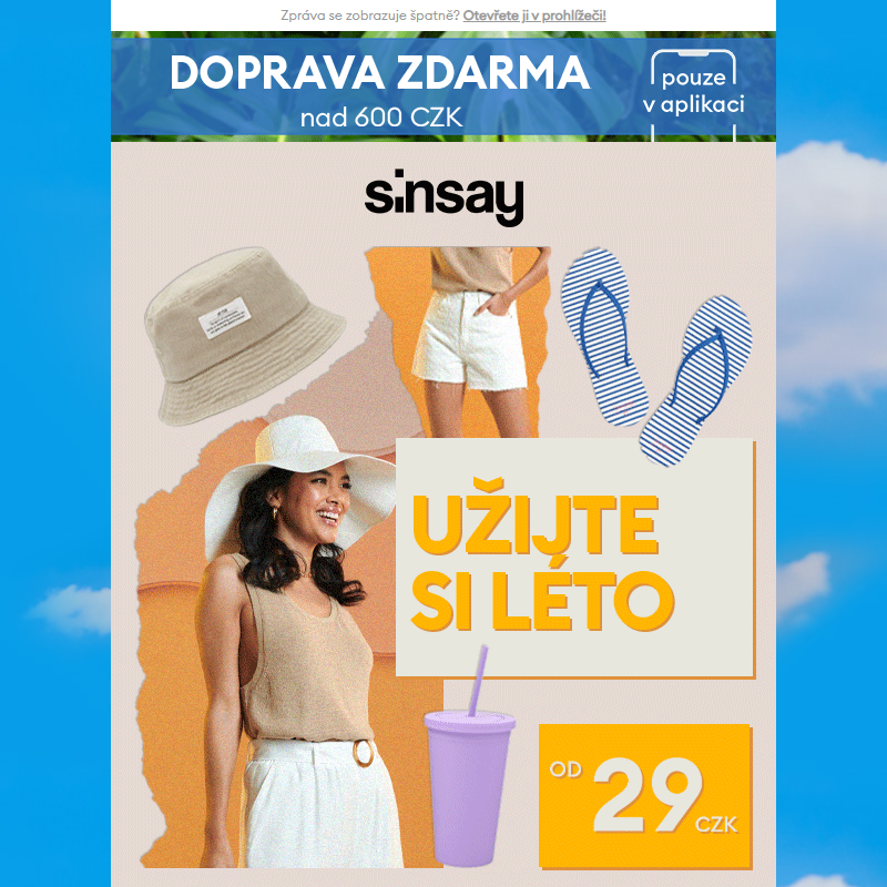 Od 29 CZK | LÉTO SE SINSAY _